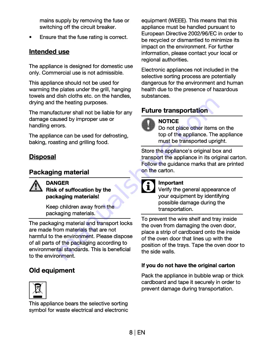 Beko CS 58100 Manual Download Page 9