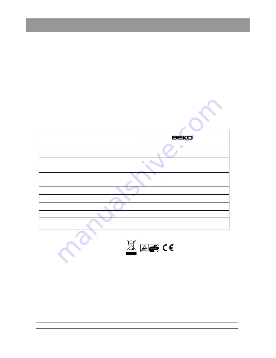 Beko CS261CA-PBW10 Instructions For Use Manual Download Page 30