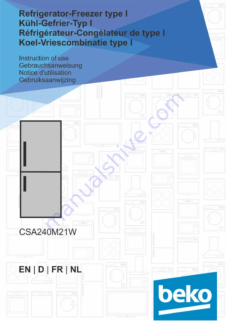 Beko CSA240M21W Instructions For Use Manual Download Page 1