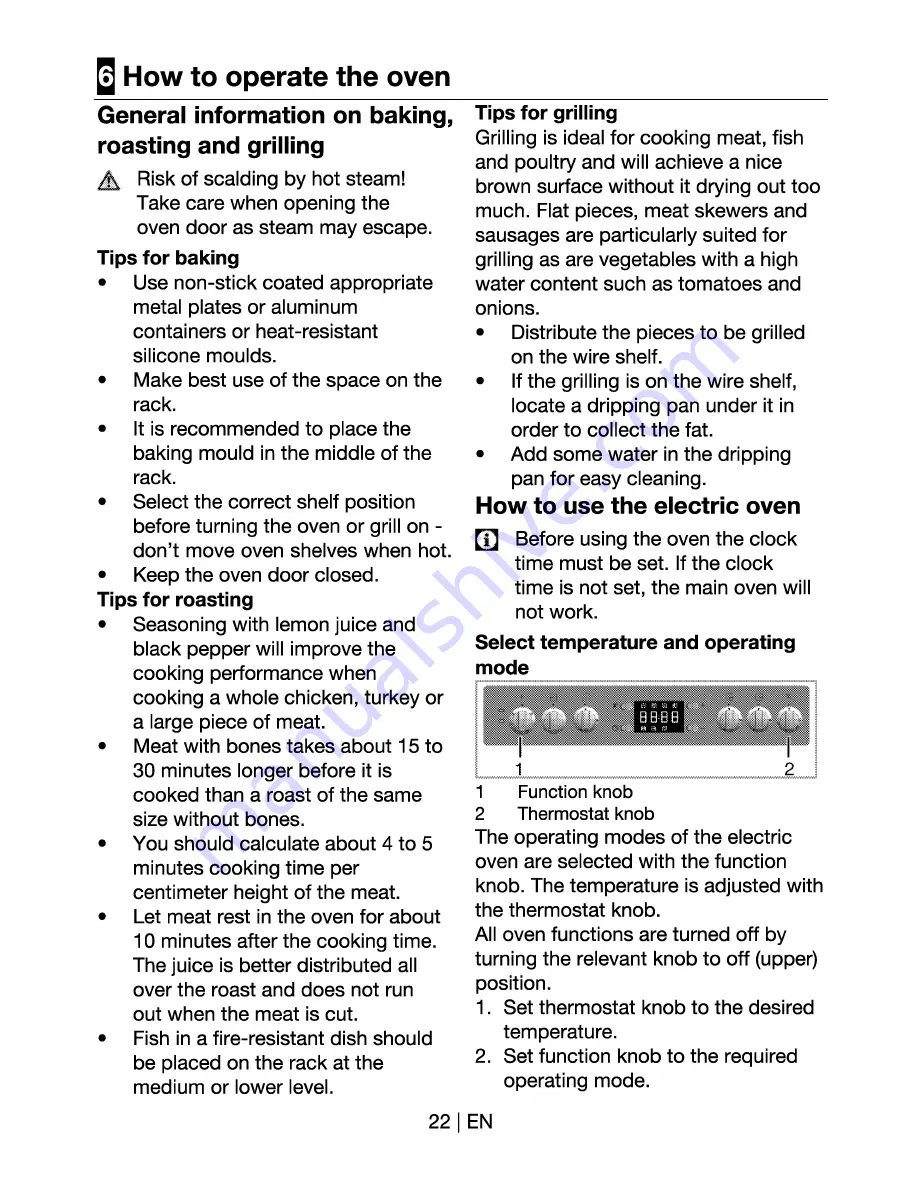 Beko CSE 63320 D User Manual Download Page 22