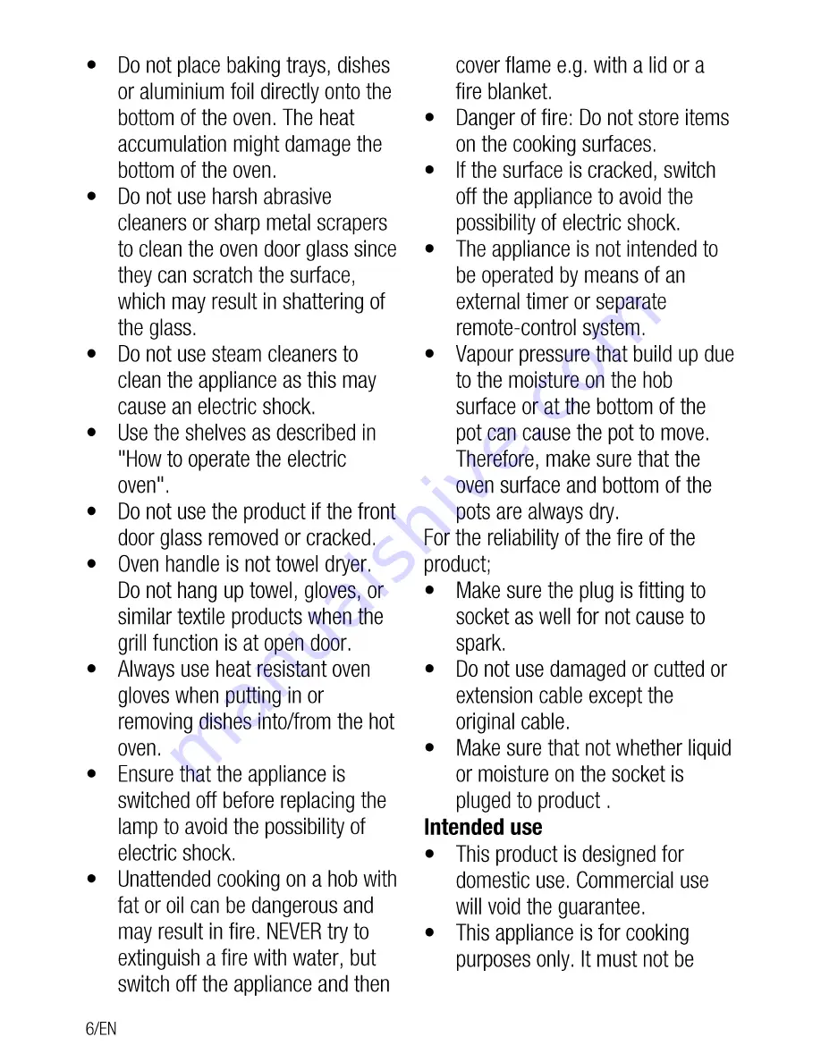 Beko CSE 67100 G User Manual Download Page 6