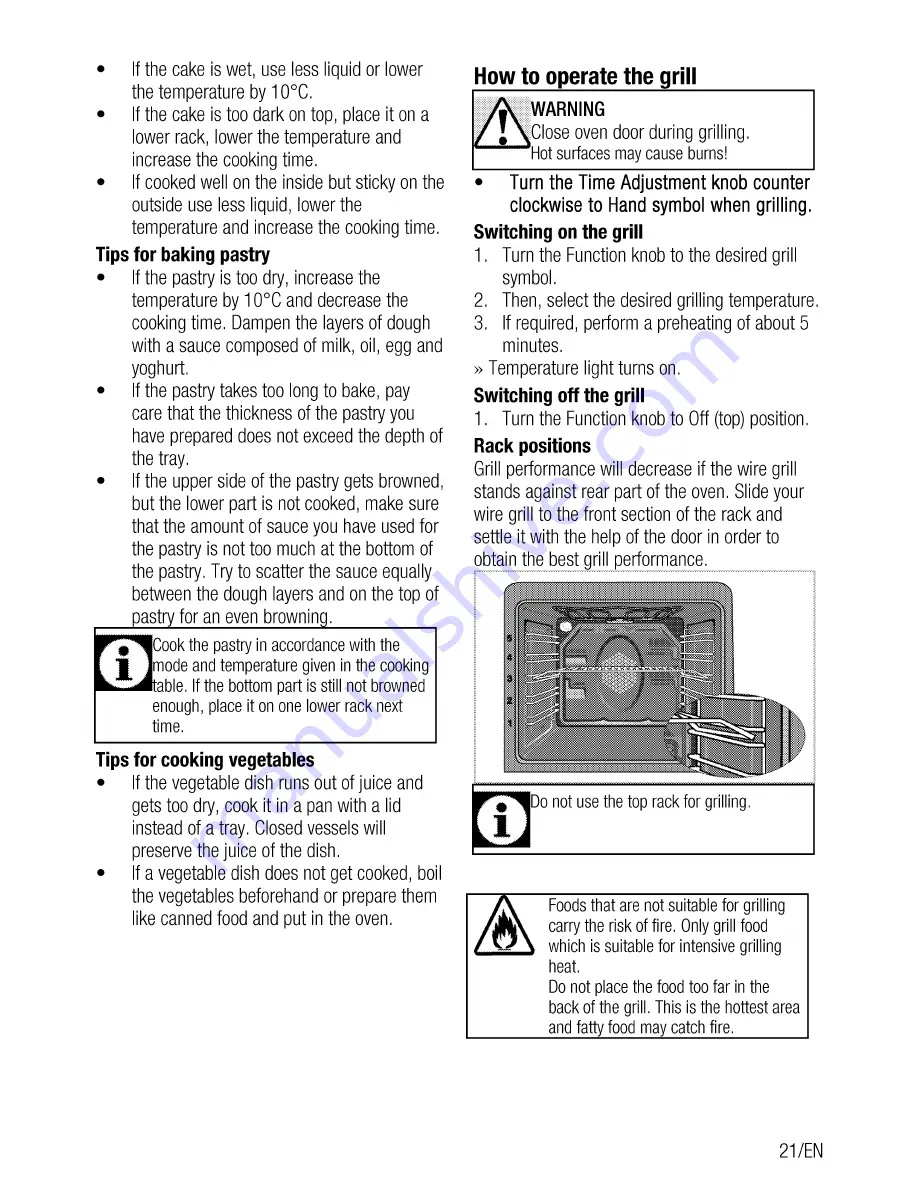 Beko CSE 67100 G User Manual Download Page 21