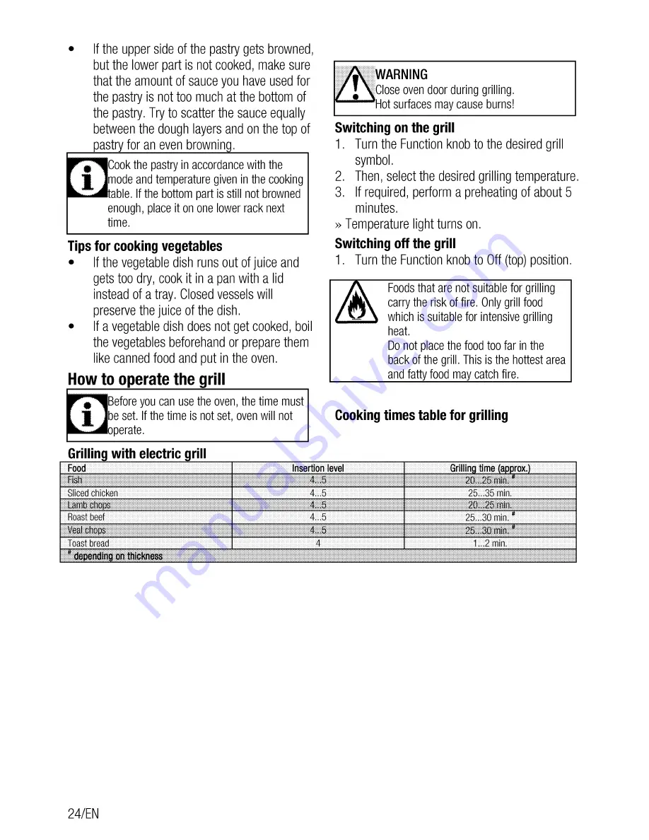 Beko CSE 67300 G User Manual Download Page 24