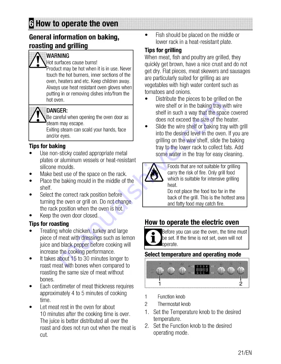 Beko CSE64320D User Manual Download Page 21