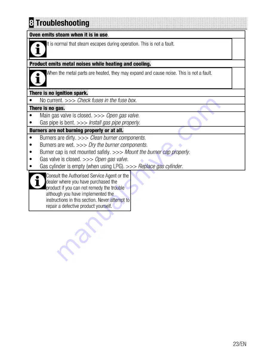 Beko CSG 52010 F User Manual Download Page 23