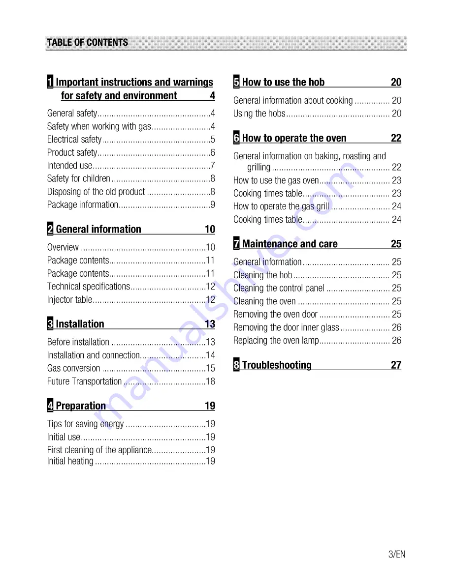 Beko CSG 52010 G User Manual Download Page 3