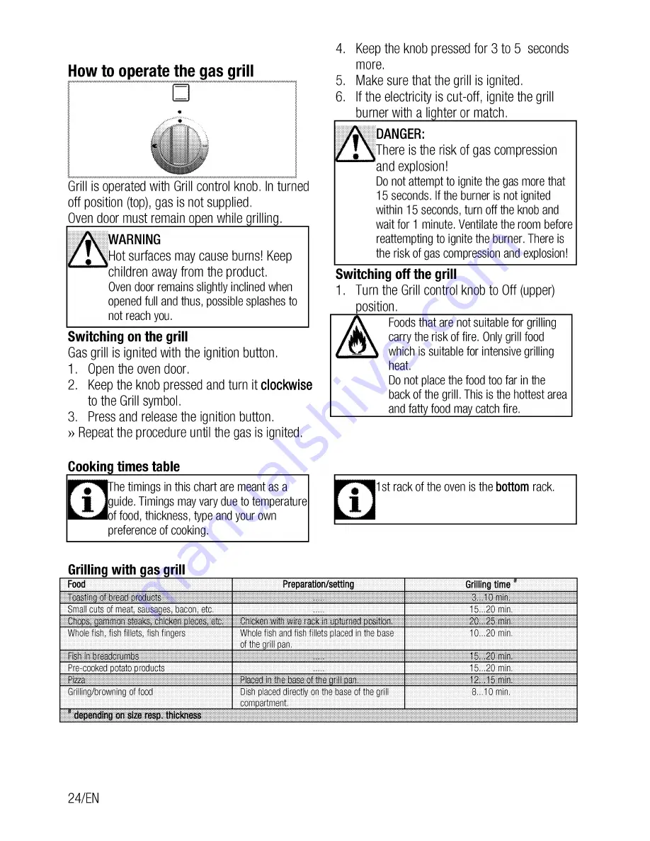 Beko CSG 52010 G User Manual Download Page 24