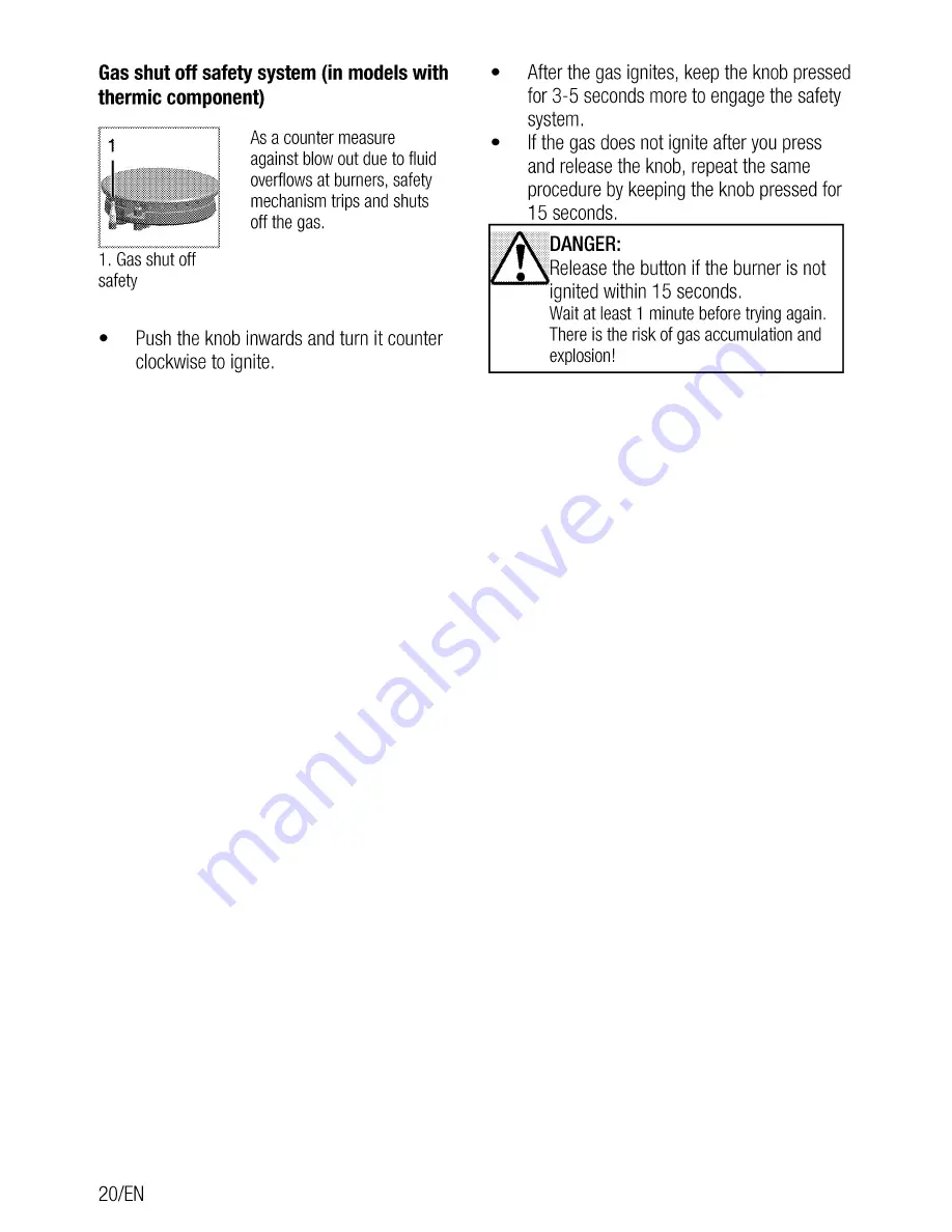 Beko CSG 52120 G User Manual Download Page 20