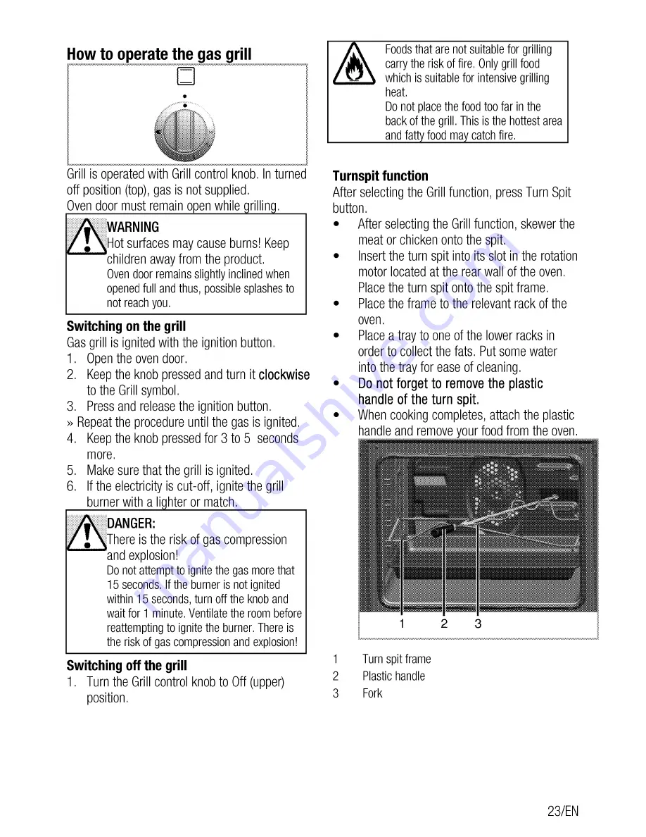 Beko CSG 52120 G User Manual Download Page 23