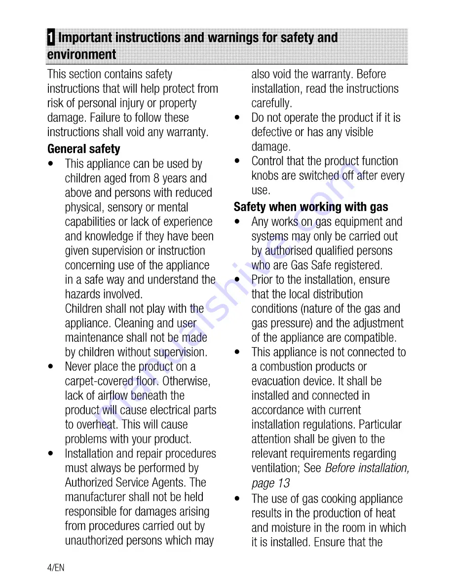 Beko CSG 62010 D User Manual Download Page 4