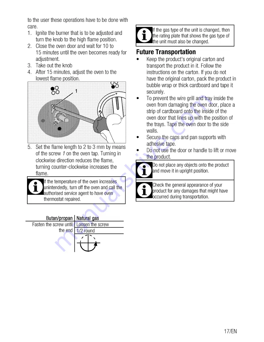 Beko CSG 62010 D User Manual Download Page 17