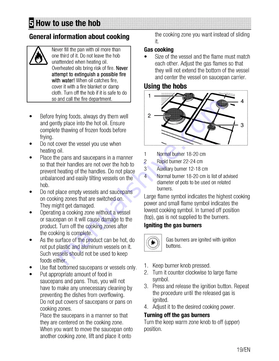 Beko CSG 62010 D User Manual Download Page 19