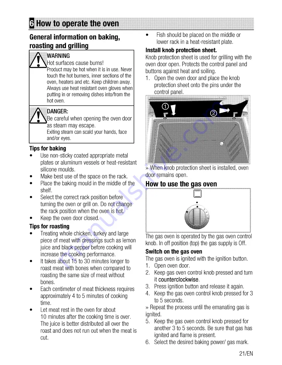 Beko CSG 62010 D User Manual Download Page 21