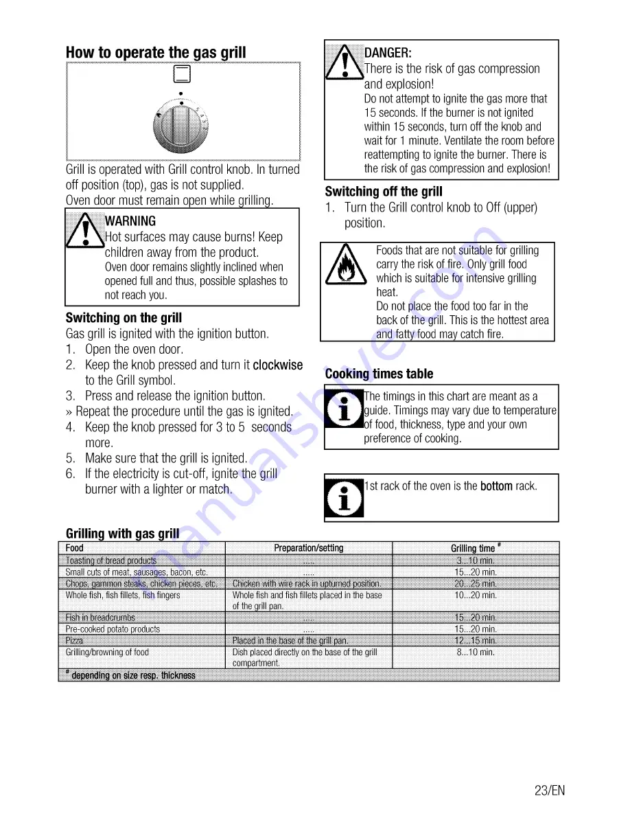 Beko CSG 62010 D User Manual Download Page 23