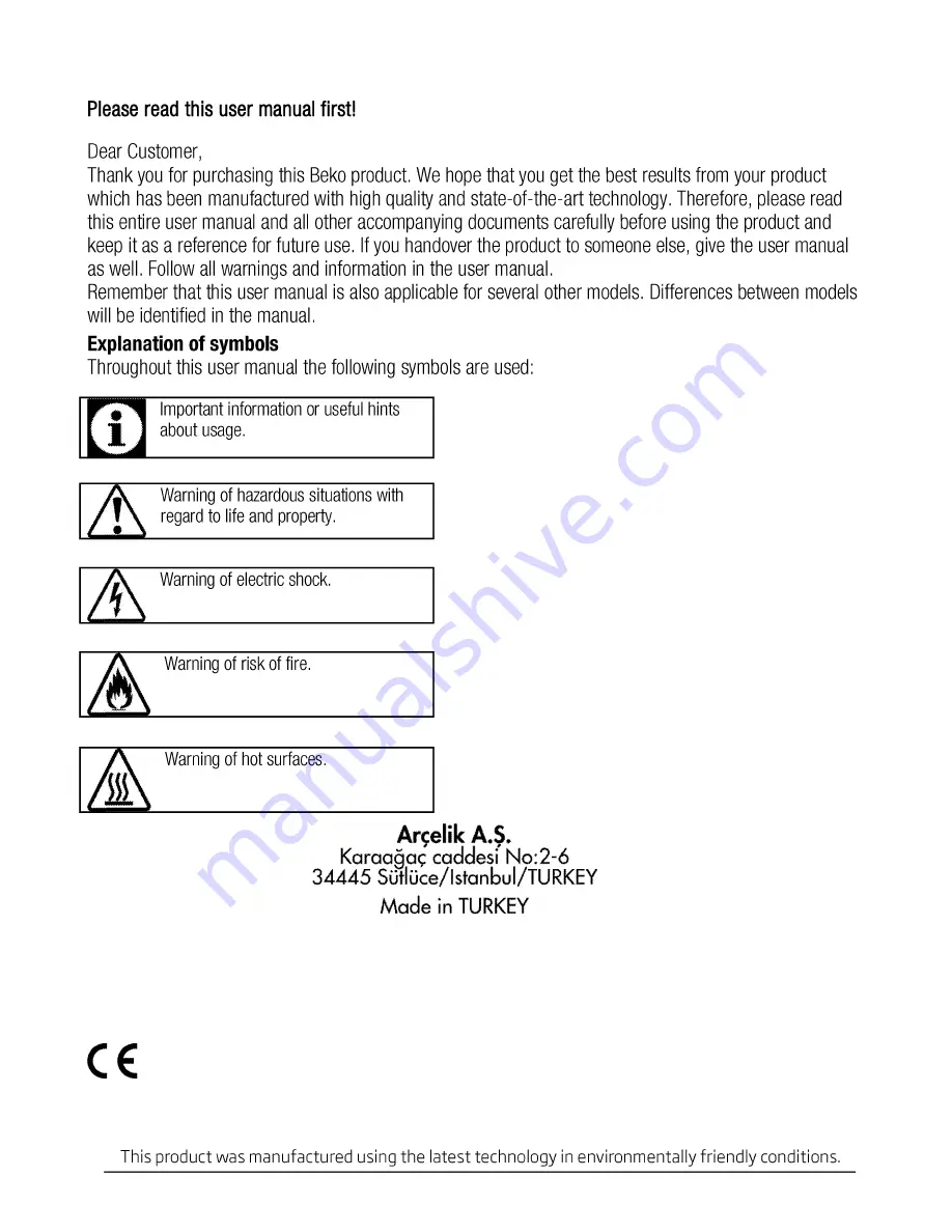 Beko CSM 52322 D User Manual Download Page 2