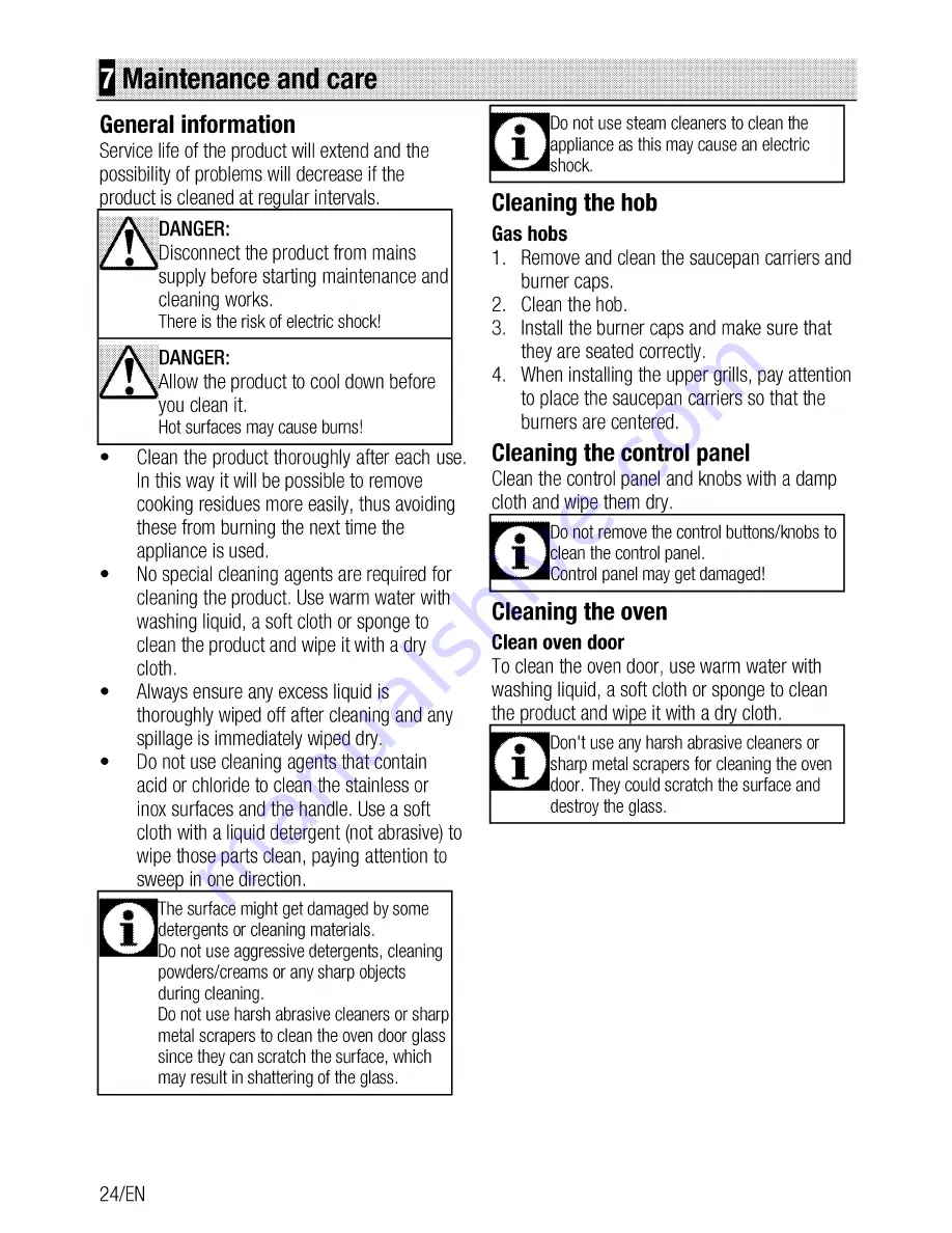 Beko CSM 62010 D User Manual Download Page 24