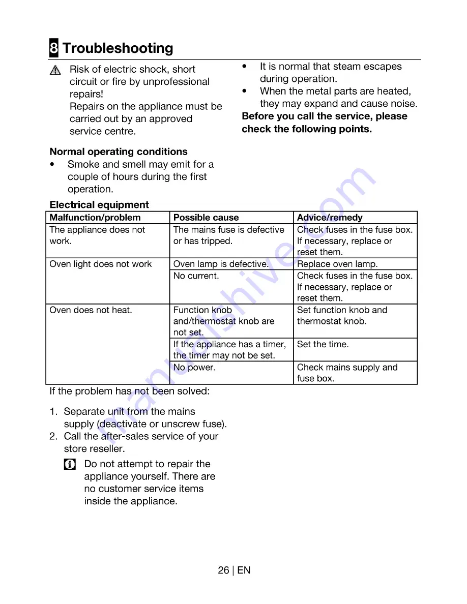 Beko CSM 67000 G Manual Download Page 26