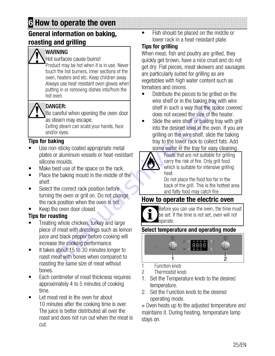 Beko CSM 893601 G User Manual Download Page 25