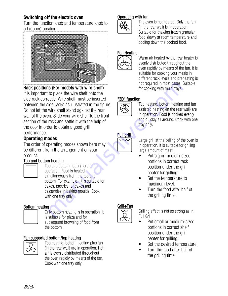 Beko CSM 893601 G User Manual Download Page 26