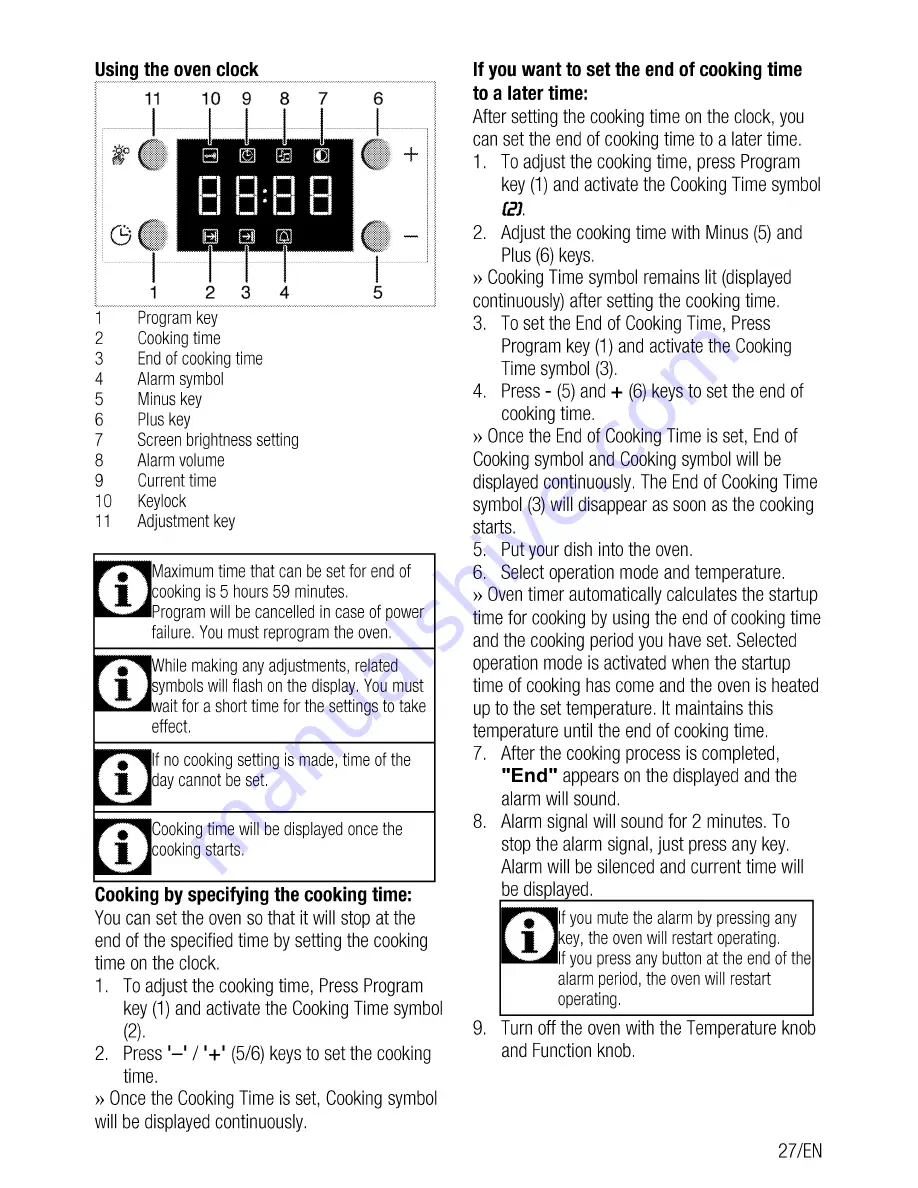 Beko CSM 893601 G User Manual Download Page 27