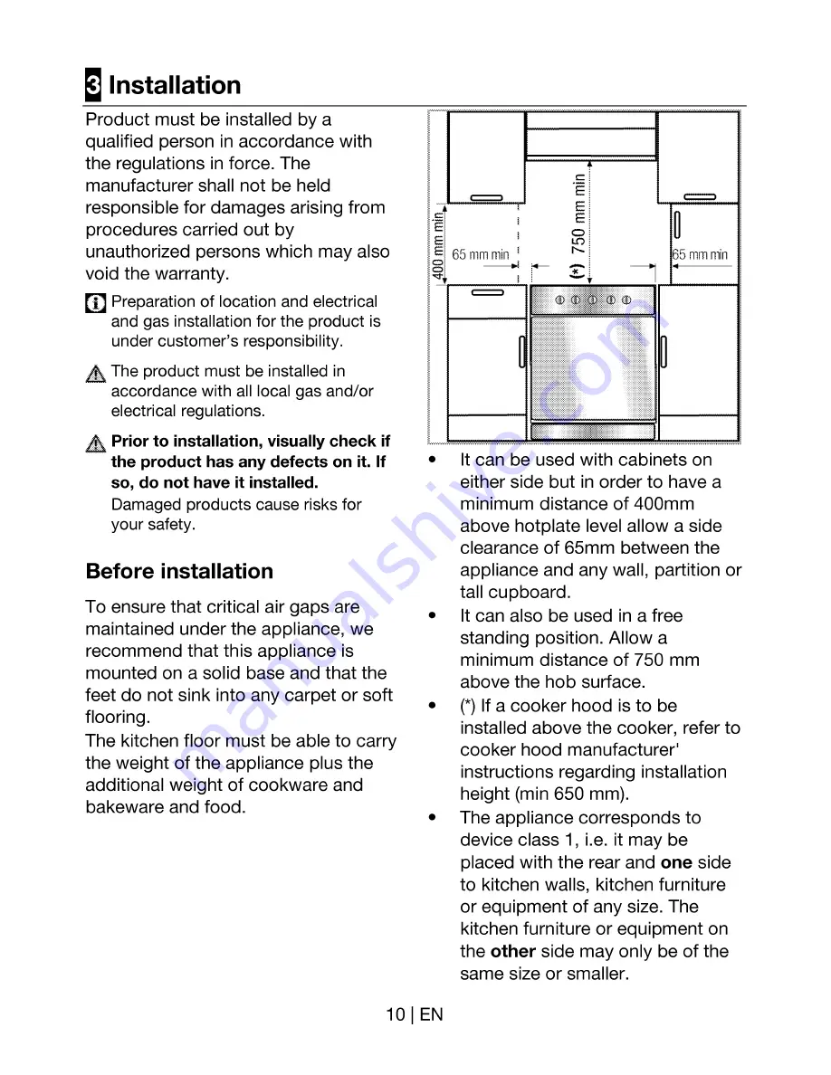 Beko CSS 56000 G User Manual Download Page 10