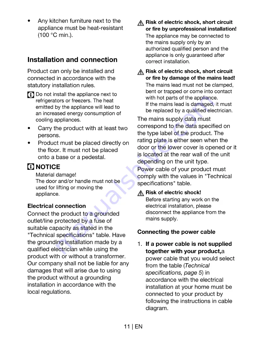 Beko CSS 56000 G User Manual Download Page 11