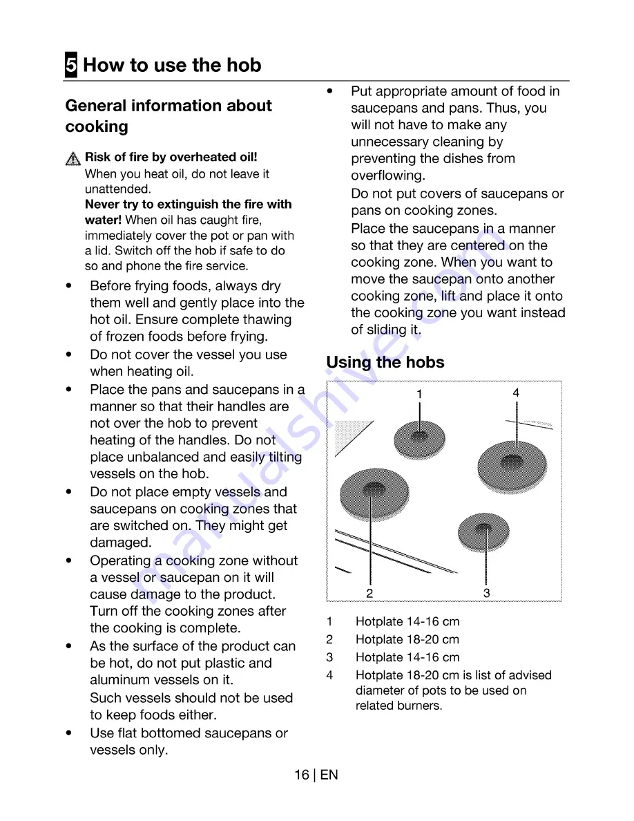 Beko CSS 56000 G User Manual Download Page 16