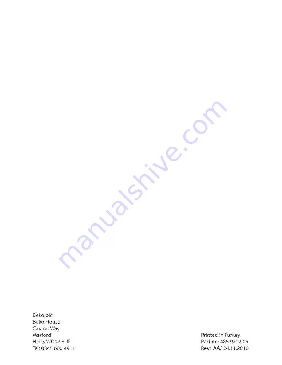 Beko D 531 A User Manual Download Page 24