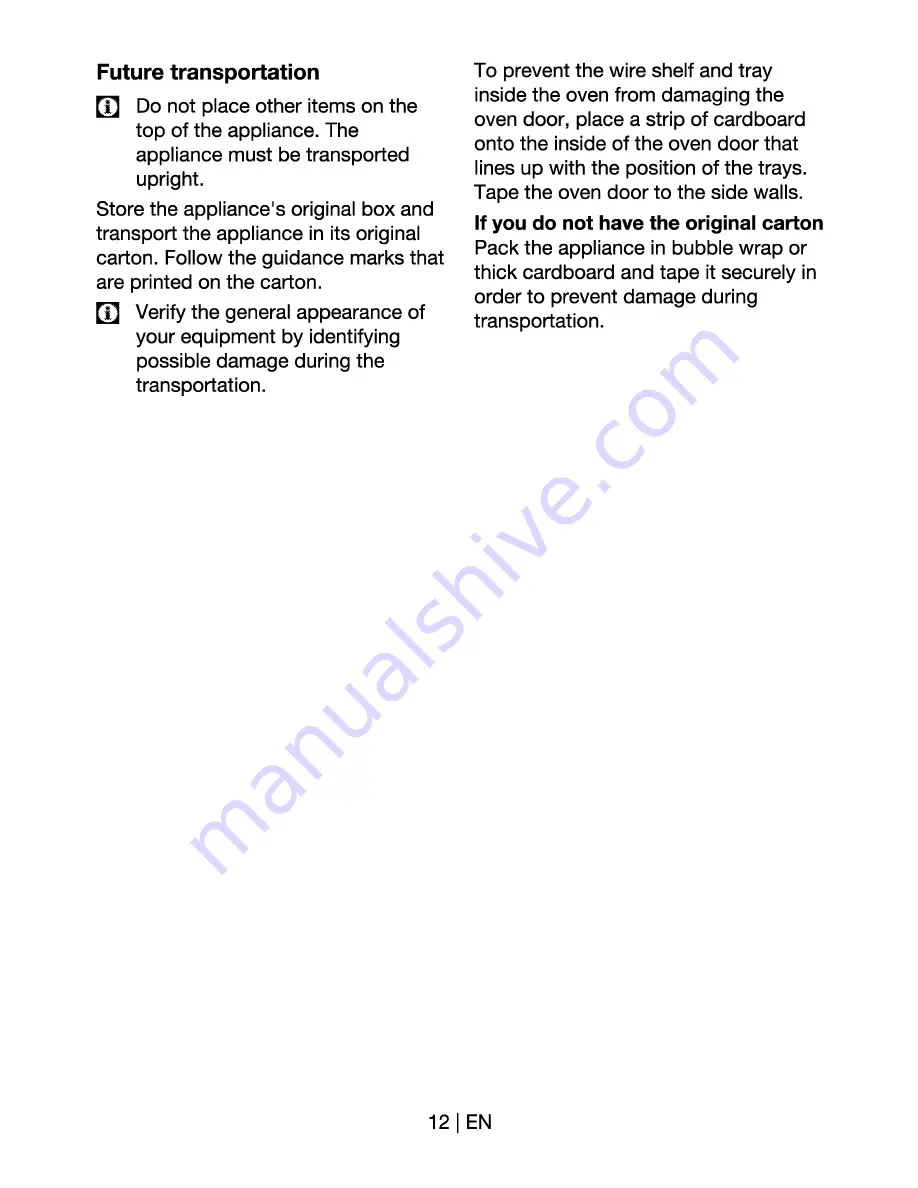 Beko D 532 A User Manual Download Page 12