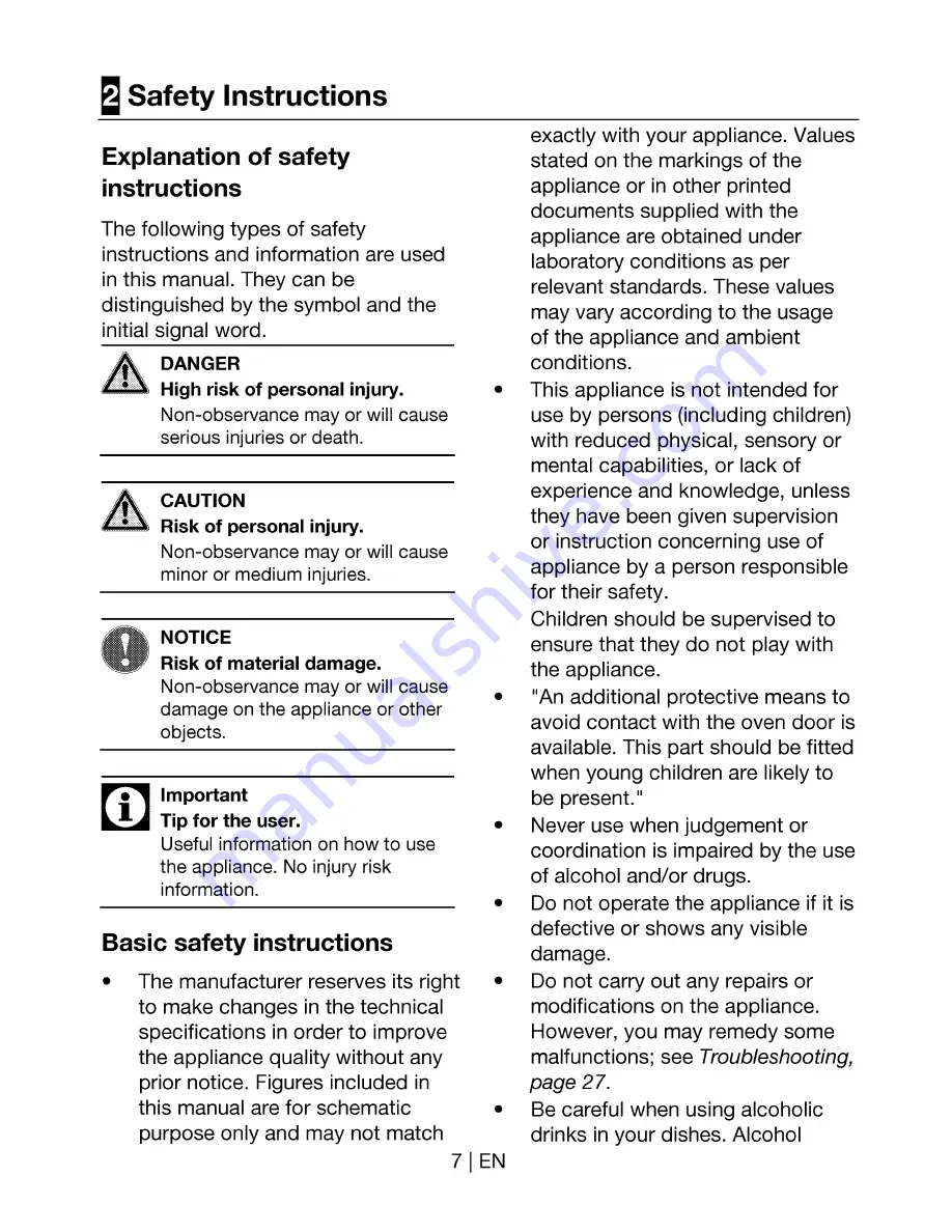 Beko DG 682 User Manual Download Page 7