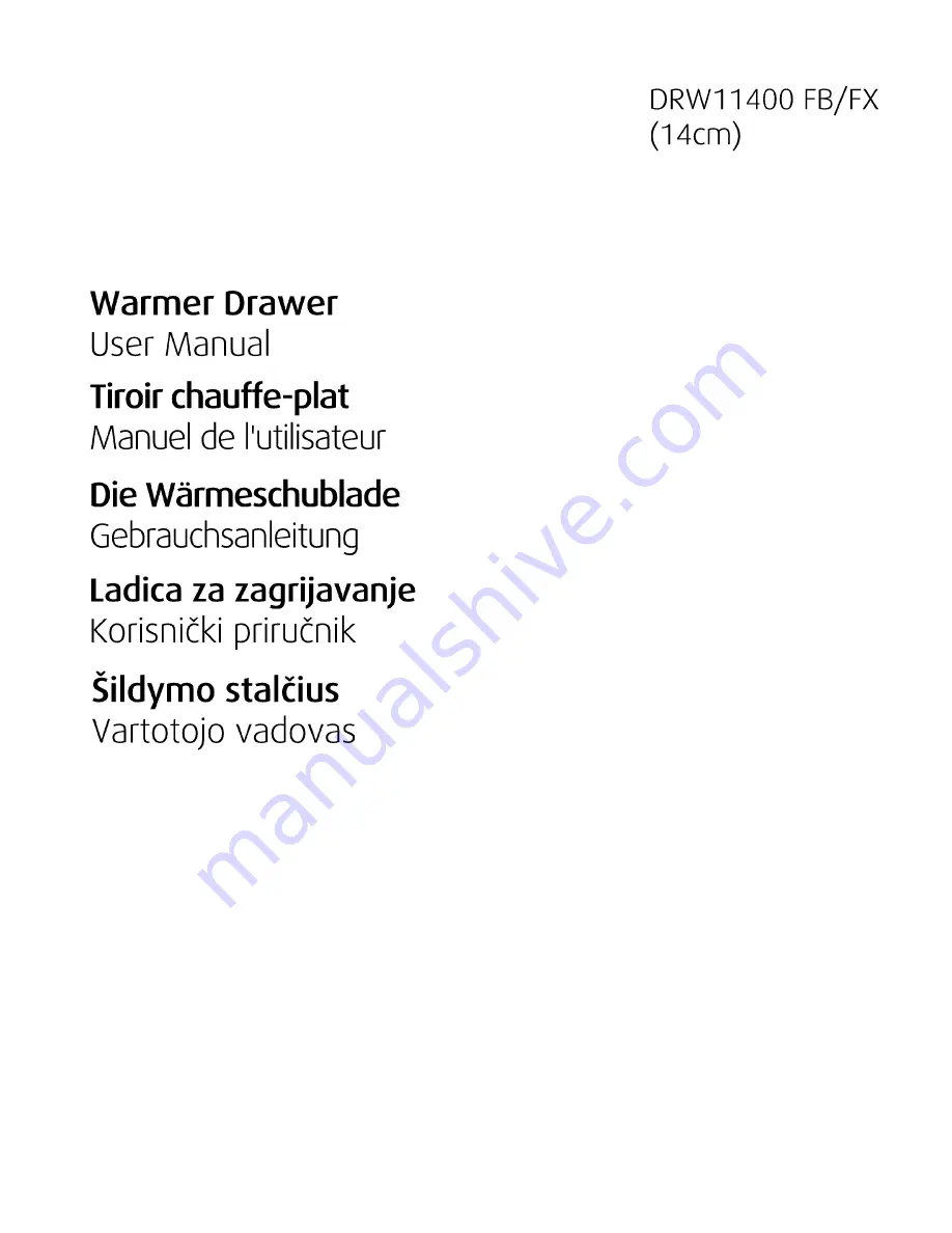 Beko DRW11400FB User Manual Download Page 1