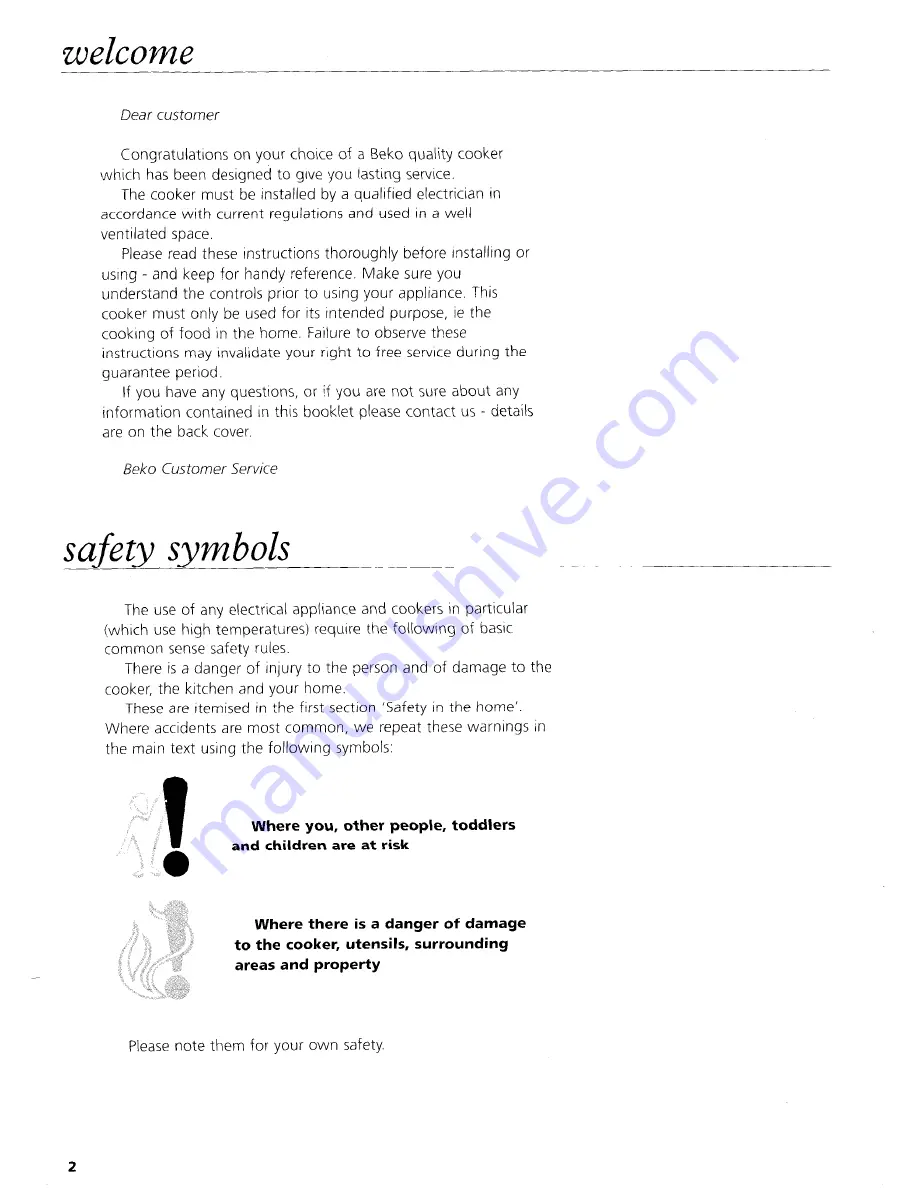 Beko DVC6631 Manual Download Page 1