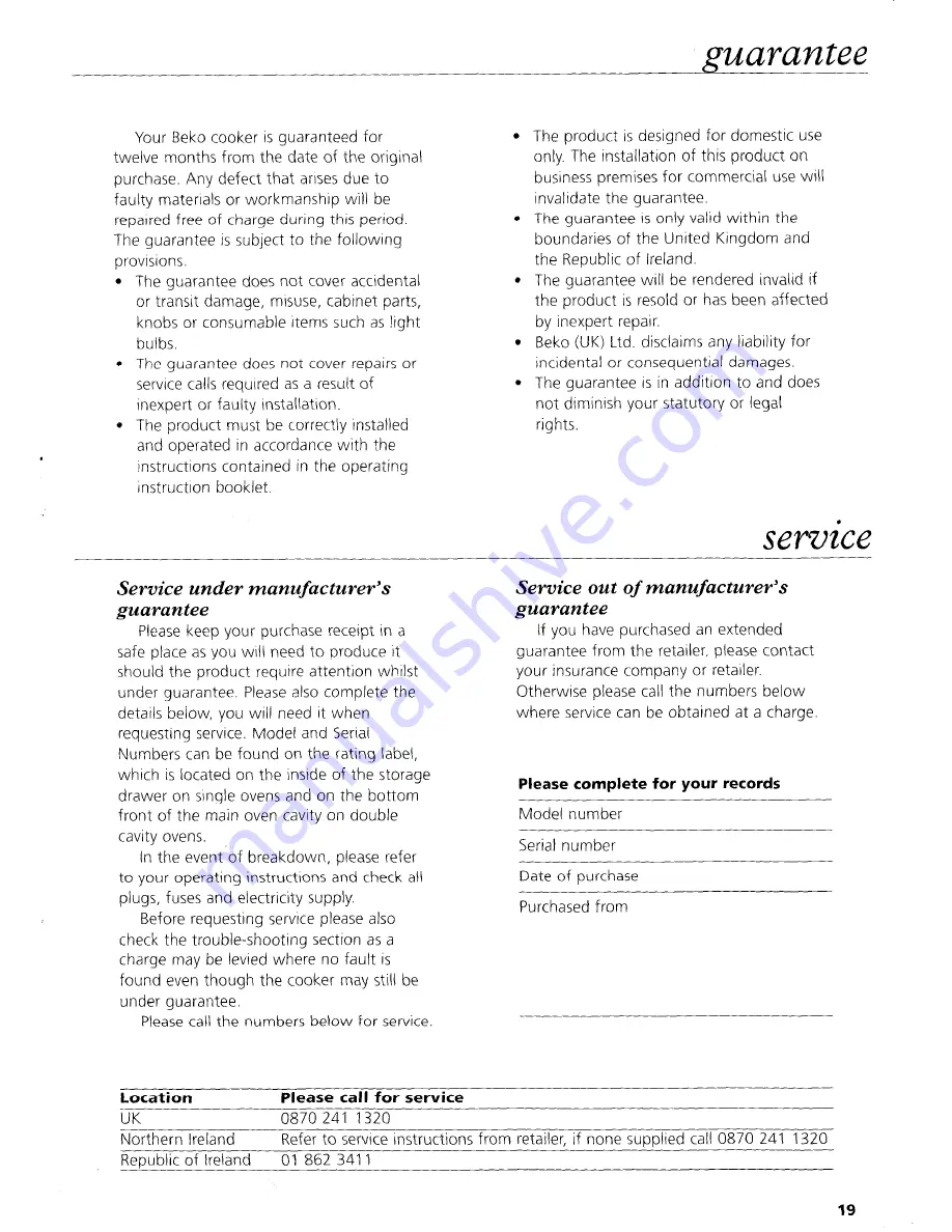 Beko DVC6631 Manual Download Page 18