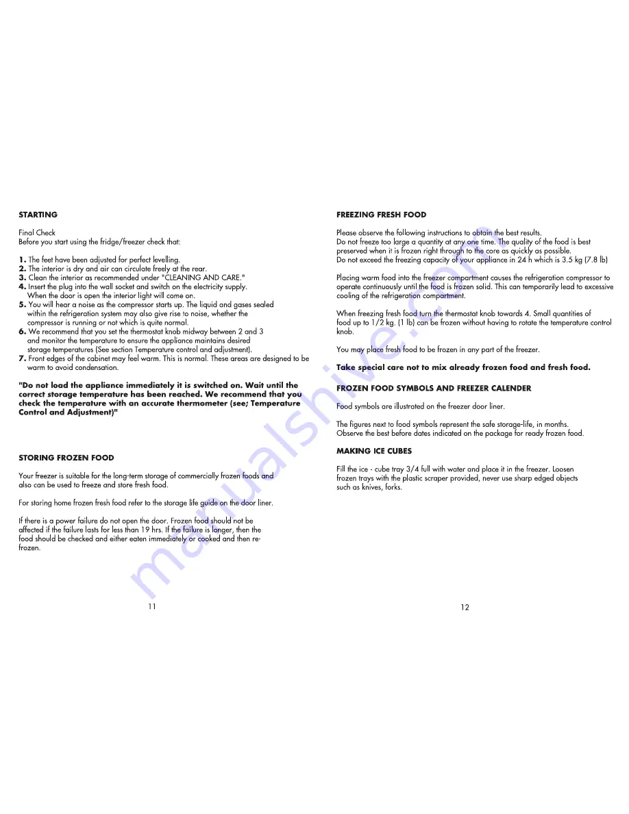 Beko FGA 943 Operating Instructions Manual Download Page 7