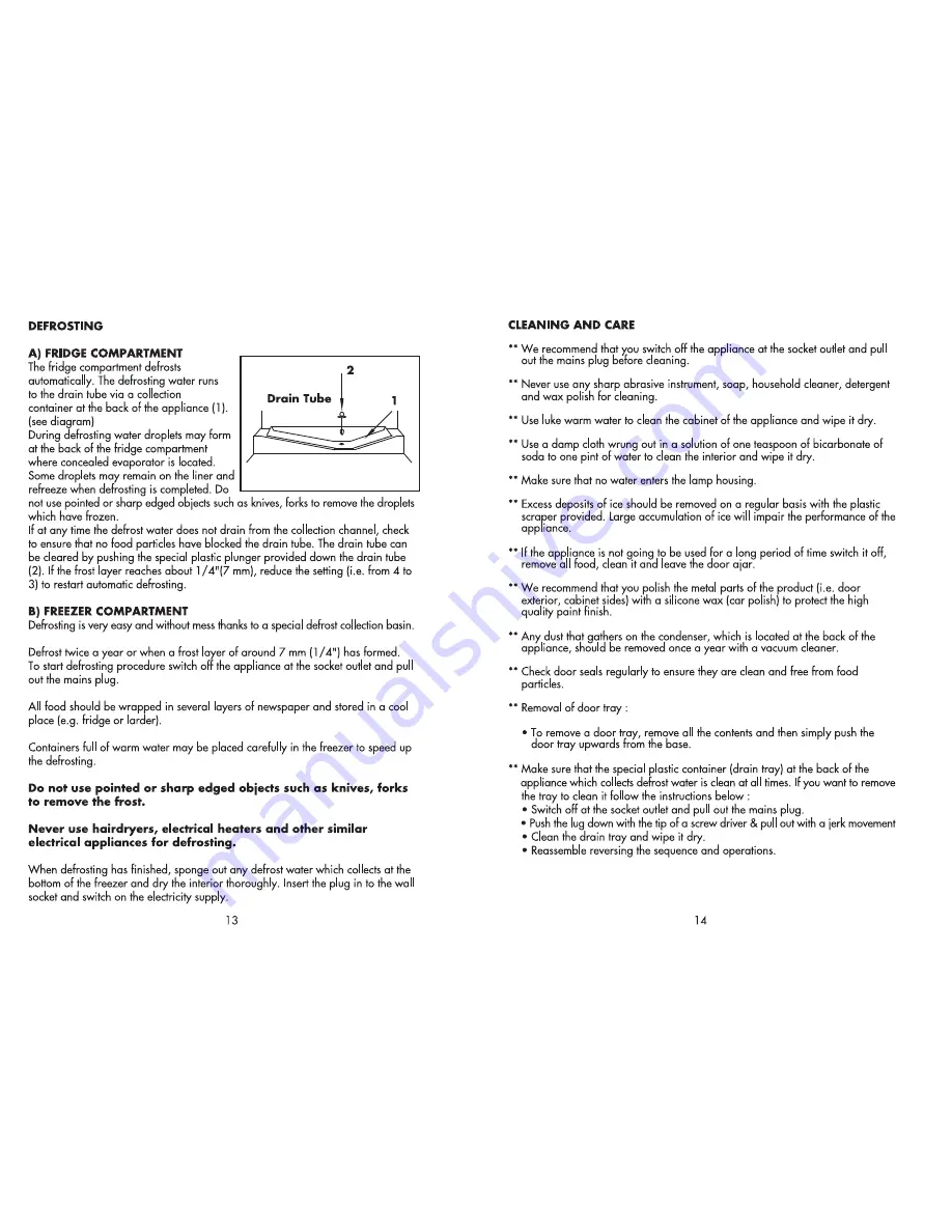 Beko FSA 706 Operating Instructions Manual Download Page 8