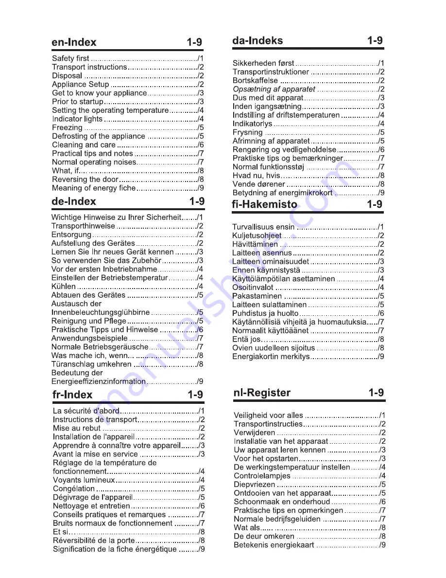 Beko FSE 1000 Manual Download Page 3