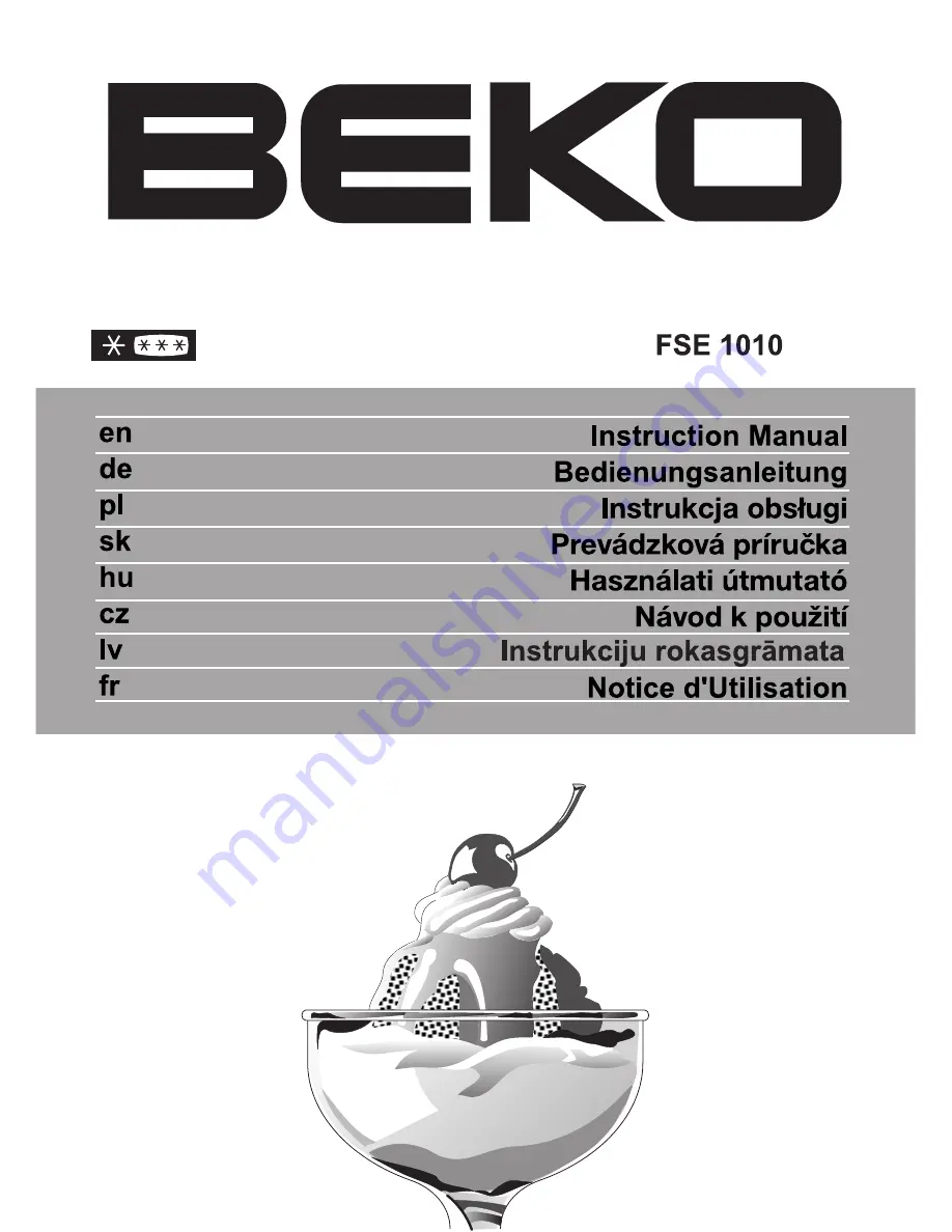 Beko FSE 1010 Manual Download Page 1