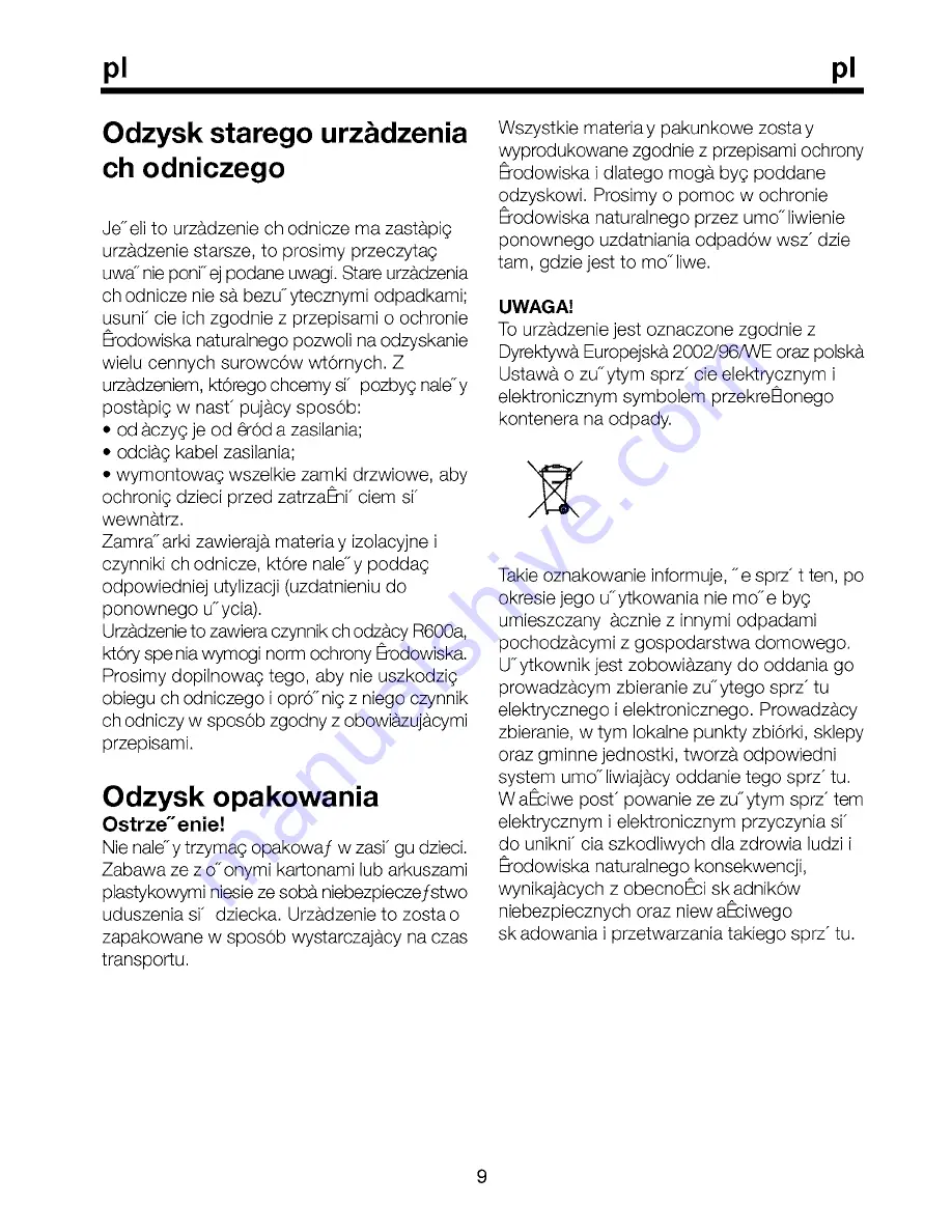 Beko FSE 1010 Manual Download Page 33