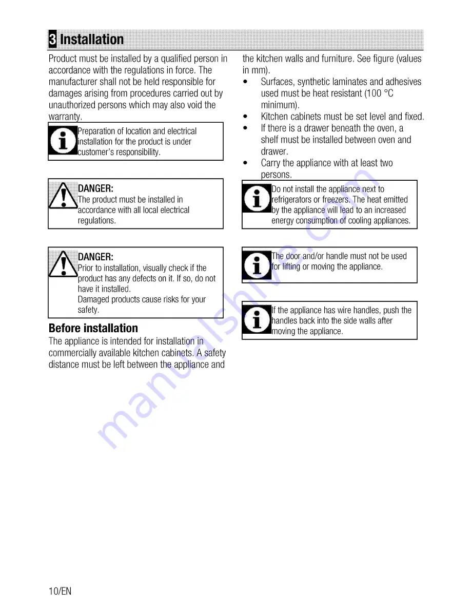 Beko FSE 24300 User Manual Download Page 10