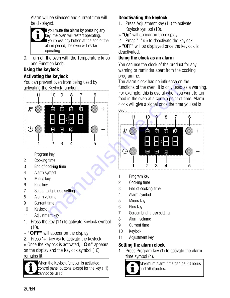 Beko FSE 24300 User Manual Download Page 20