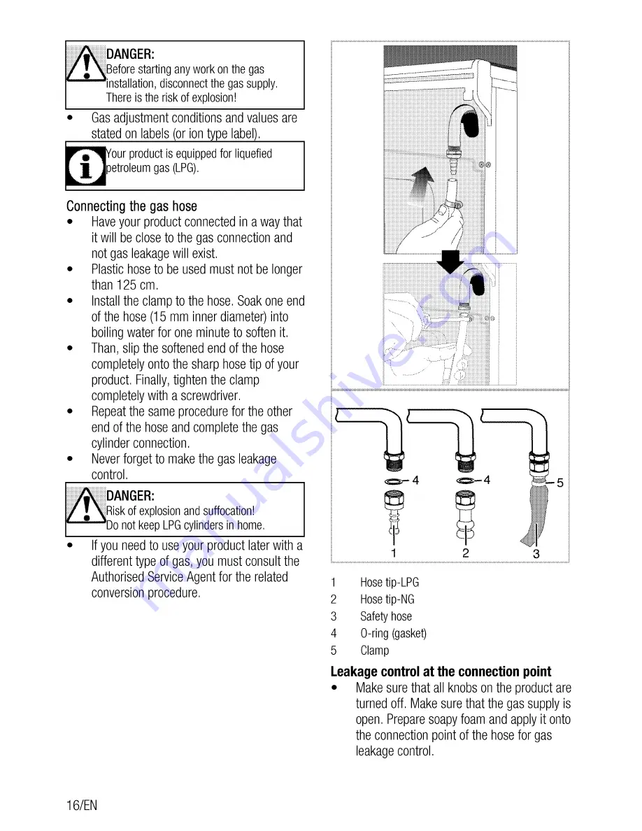 Beko GG 12113 G User Manual Download Page 16