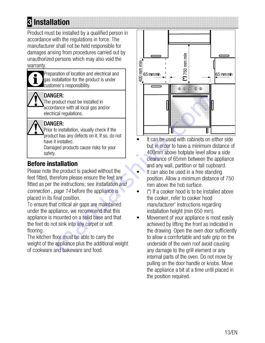 Beko gg 15120 dx pr User Manual Download Page 13