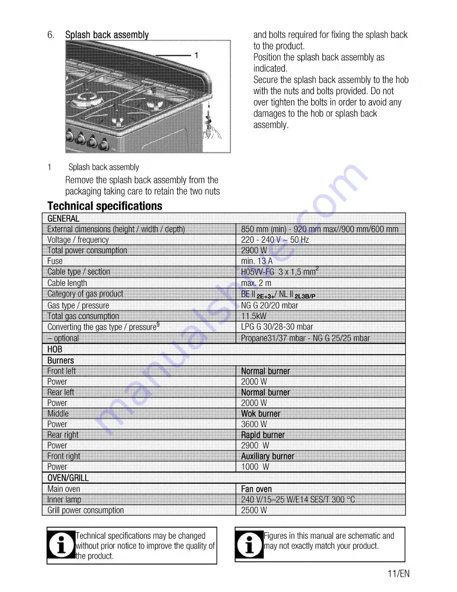 Beko GM 15120DA PR User Manual Download Page 11