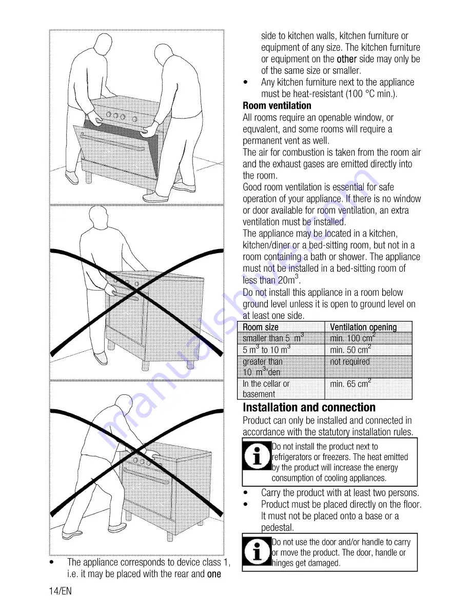 Beko GM 15120DA PR User Manual Download Page 14