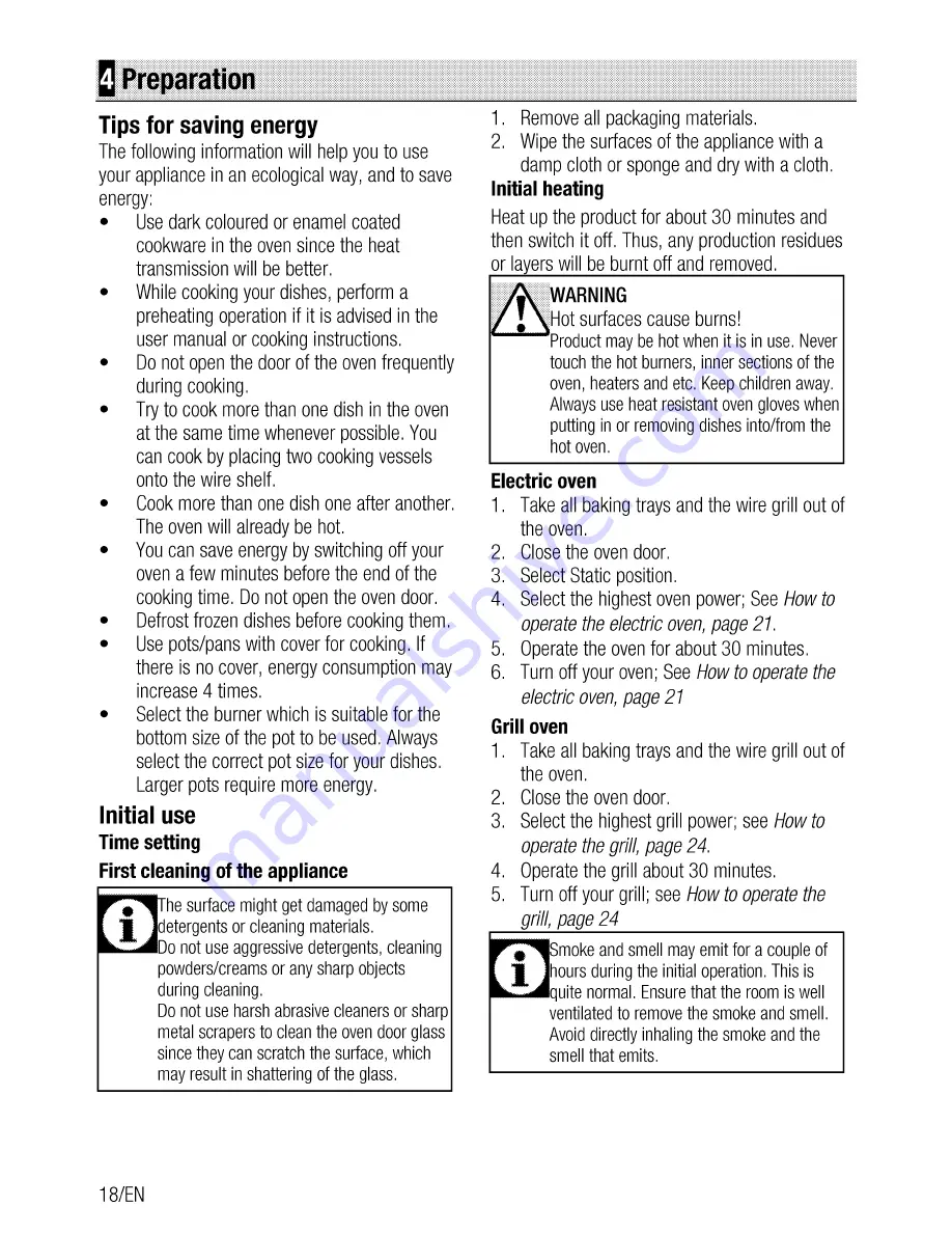 Beko GM 15120DA PR User Manual Download Page 18