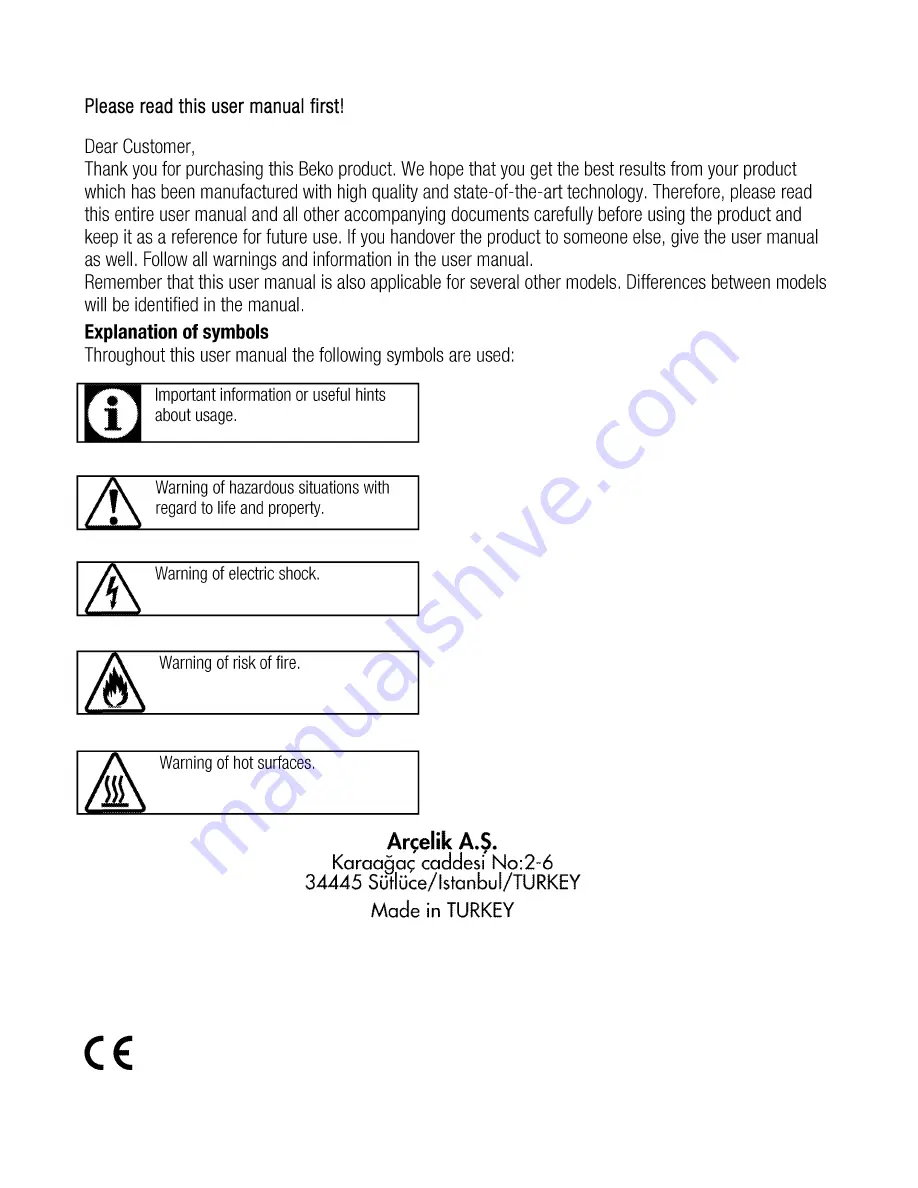 Beko GM 15321 D User Manual Download Page 2