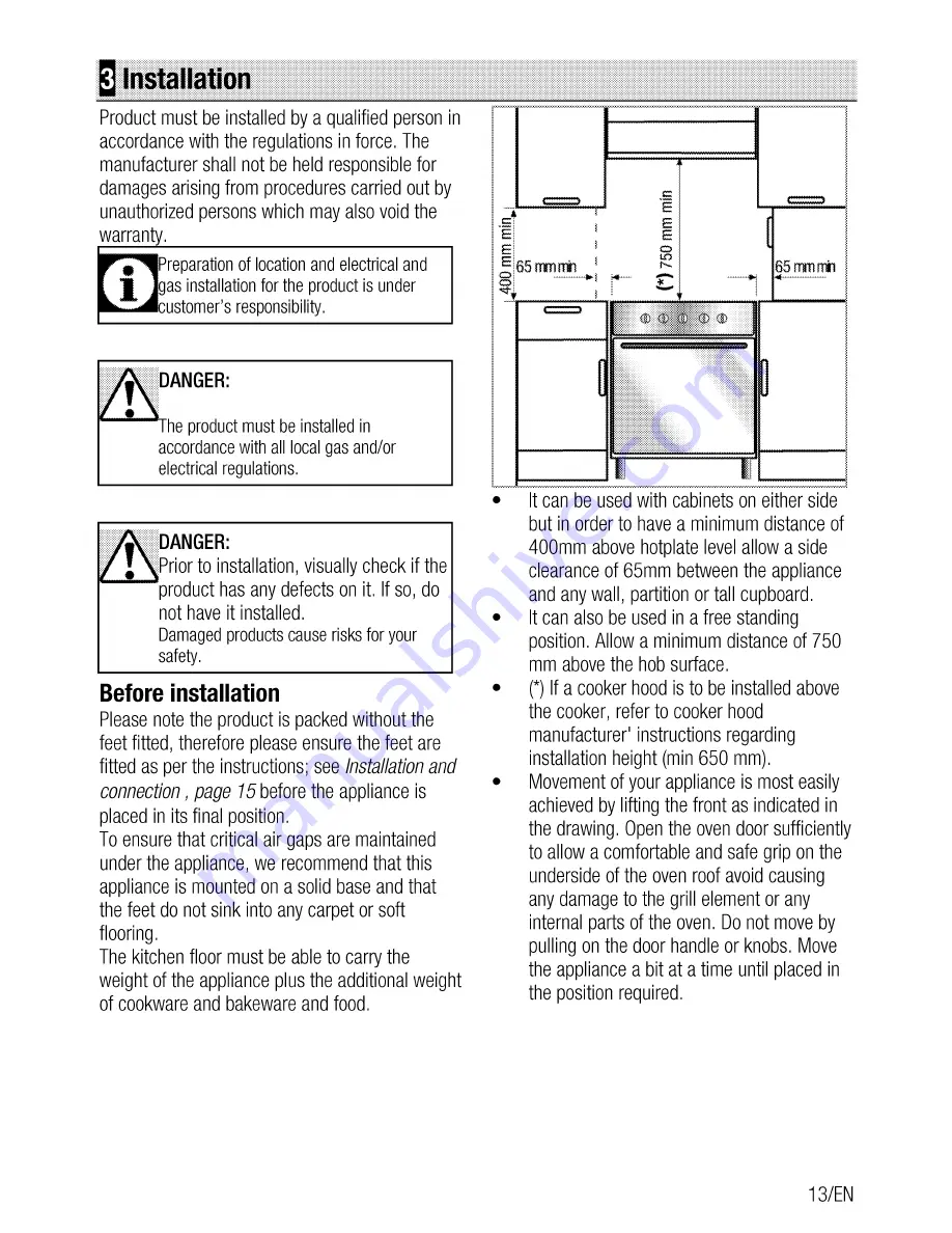 Beko GM 15321 D User Manual Download Page 13