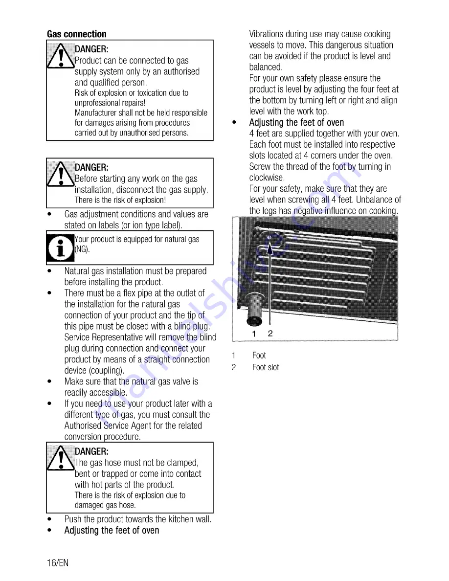 Beko GM 15321 D User Manual Download Page 16