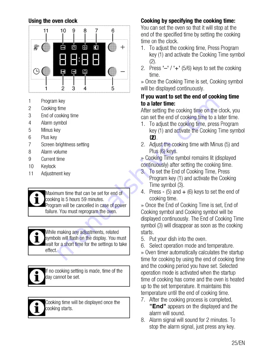 Beko GM 15321 D User Manual Download Page 25