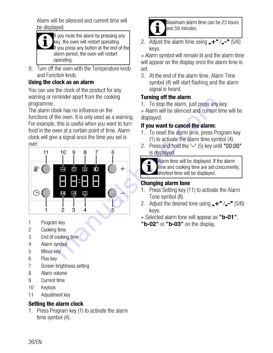 Beko GM 15321 D User Manual Download Page 26